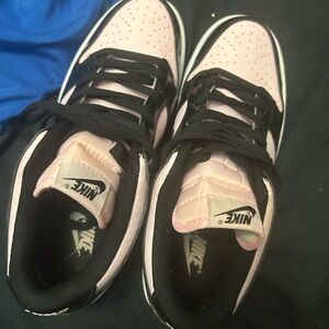 Nike Blush Pink and Black Athletic Shoes